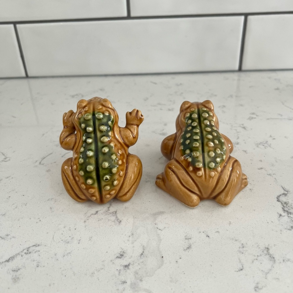 Vintage Cane Toad Salt and Pepper Shakers - Picture 3 of 5